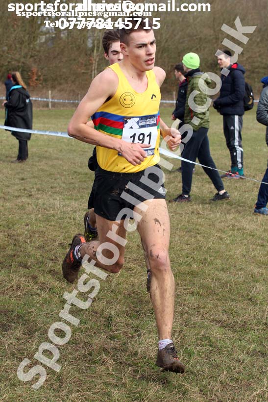 Mens under-20s, 2020 British Athletics Inter Counties Cross Country Champs., Prestwold Hall, Loughborough. Photo: David T. Hewitson/Sports for All Pics